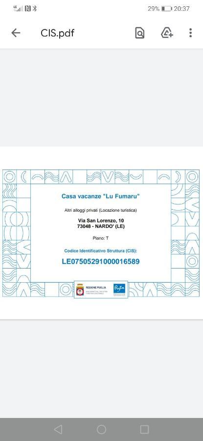 Casa Vacanze Lu Fumaru Nardo Luaran gambar